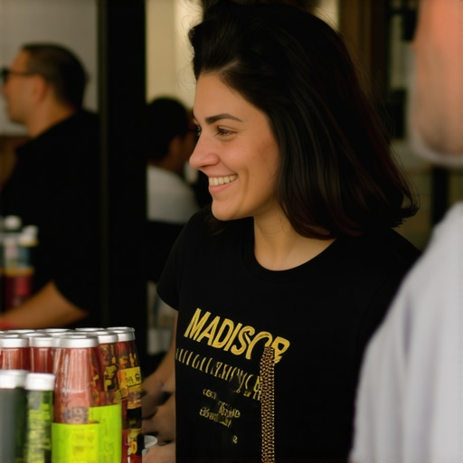 Business owner participating in Madison community event