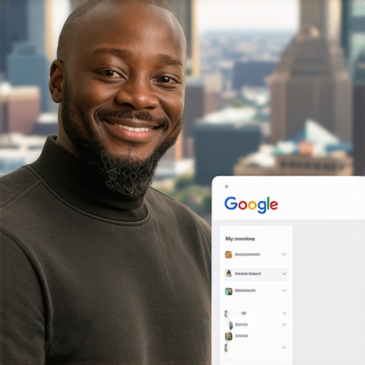 Business owner optimizing Google My Business profile in Madison