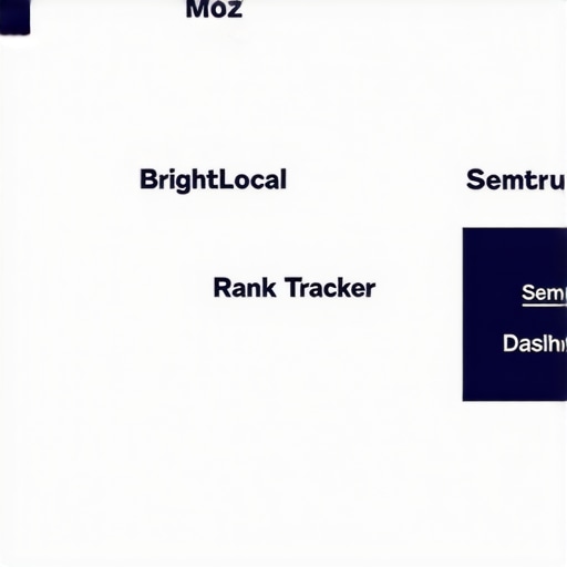 Workspace showing screens with SEO analytics tools like Moz, BrightLocal, SEMrush, and Rank Tracker, illustrating ongoing local SEO efforts.