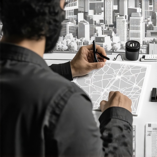 SEO analyst reviewing Wisconsin local SEO and Google Maps strategies with Madison landmarks in background