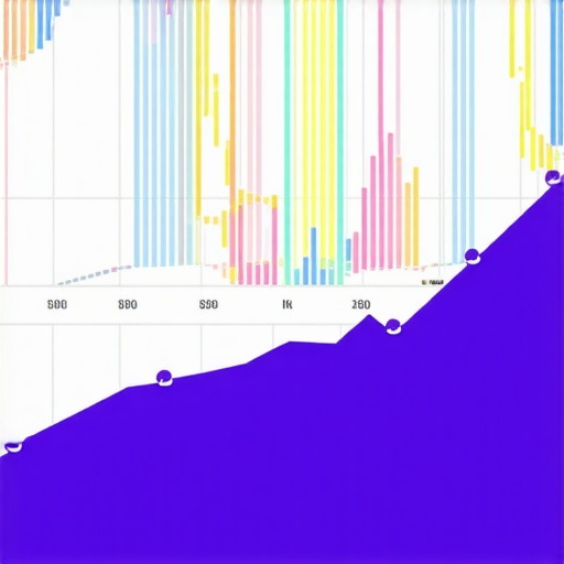 Line graph illustrating ranking improvement after local SEO efforts