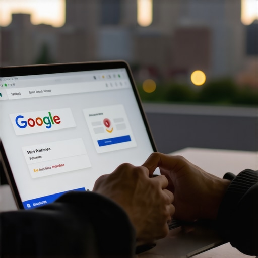 Person updating Madison business profile on laptop