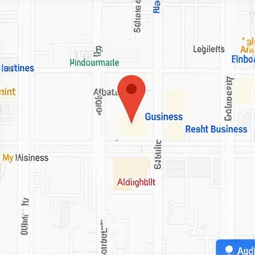 Close-up of Google My Business map editor with a business pin being positioned precisely.