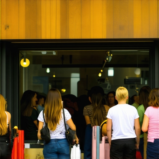 A vibrant Madison storefront with customers entering, representing local business visibility.