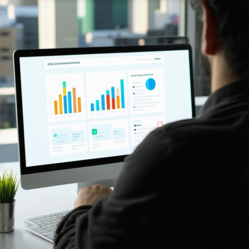 SEO Tools for Local Success in Madison A person working on local SEO strategies using various tools with Madison in background.