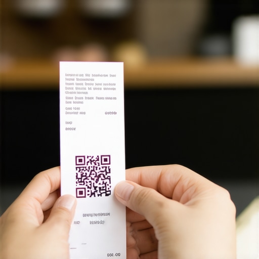 Madison business owner providing QR code for customers to leave reviews.