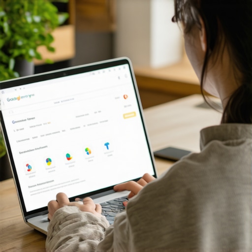 Madison business owner editing Google My Business profile on a laptop.