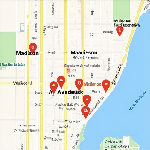 Madison Neighborhood Map for Local SEO Map of Madison Wisconsin highlighting neighborhoods with local business markers