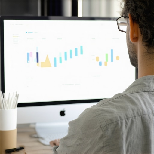 A Madison small business owner analyzing local SEO data on a computer