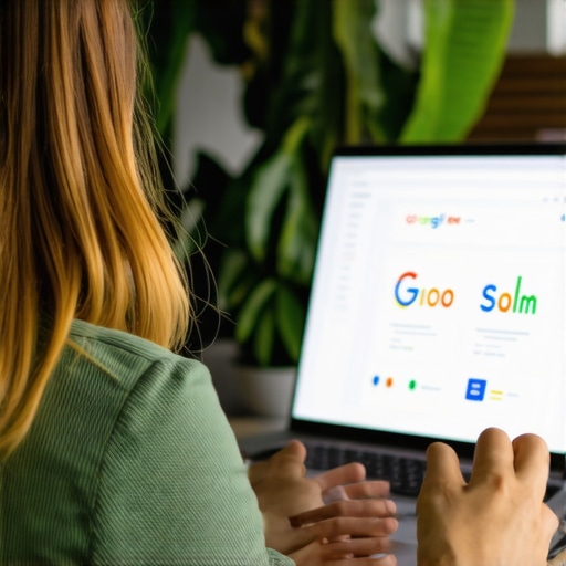 Madison business owner studying GMB profile metrics with a laptop