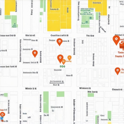 Map of Madison with local business locations and SEO icons