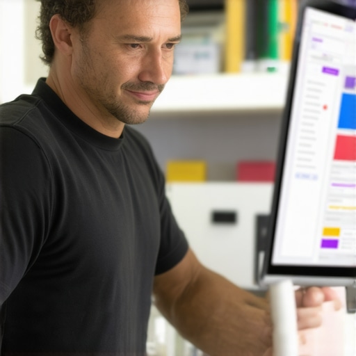 Madison small business owner updating Google My Business profile with local SEO tactics